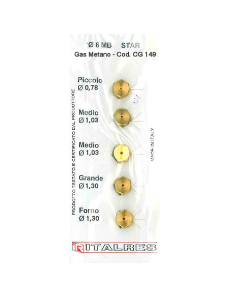 Ugelli gas metano cucina STAR