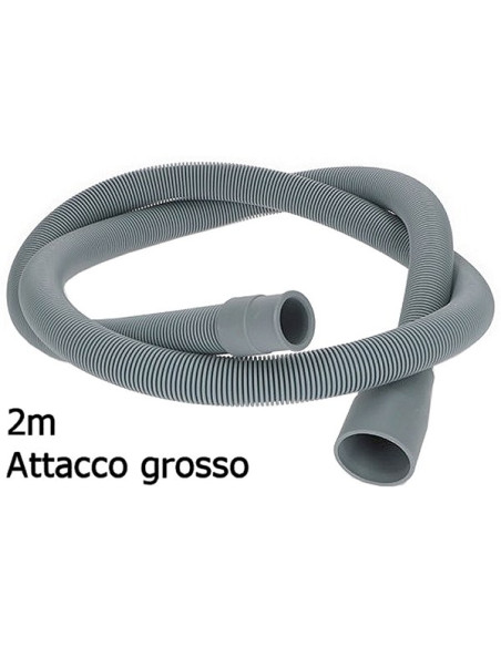 Tubo scarico lavatrice 200cm attacco grosso