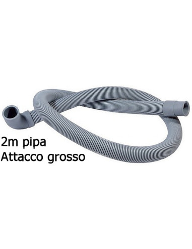 Tubo scarico lavatrice 200cm attacco grosso a pipa