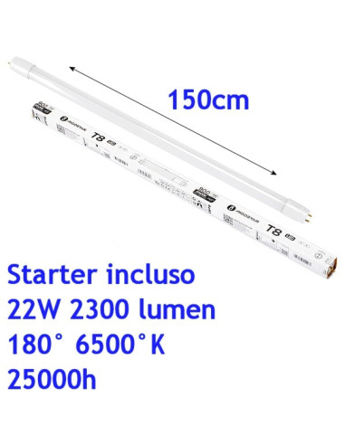 Tubo LED 150cm T8 22W luce fredda