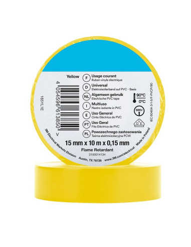 Nastro isolante 15x10mm giallo