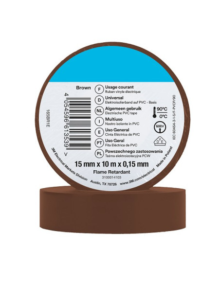 Nastro isolante 15x10mm marrone