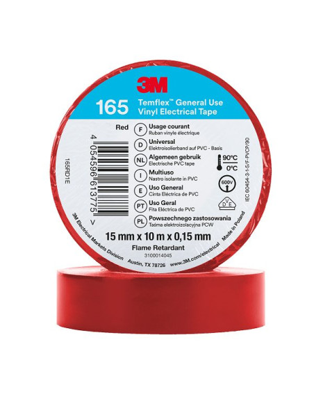 Nastro isolante 3M 15x10mm rosso