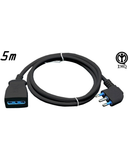Prolunga lineare 5m 10/16A cavo 3x1mm IMQ