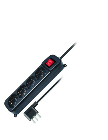 Multipresa 4 posti bipasso + schuko cavo 3x1mm 10/16A