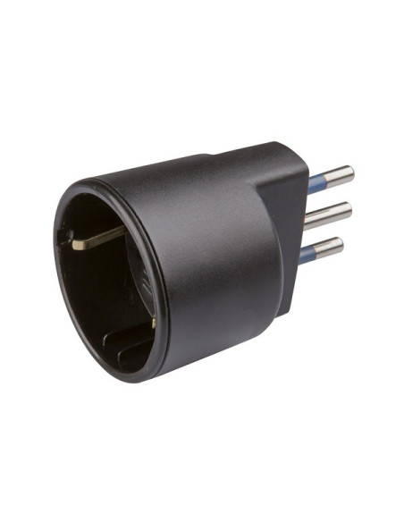 Adattatore riduzione schuko 10A nero IMQ