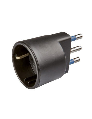 Adattatore riduzione schuko 16A nero IMQ