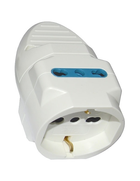 Presa volante tripla schuko 2p+T 10/16A