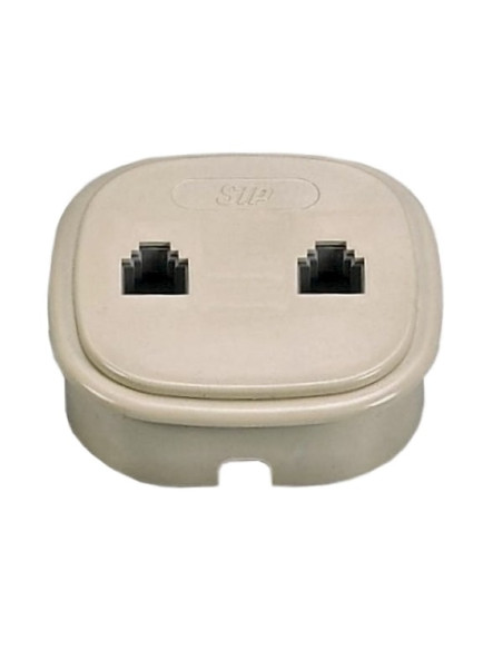 Presa telefonica a muro 2 plug 6P/4C