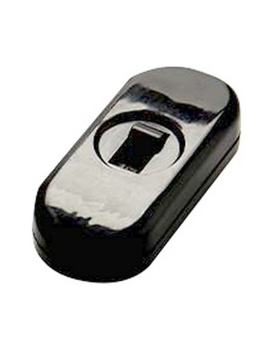 Interruttore unipolare passafilo nero a slitta