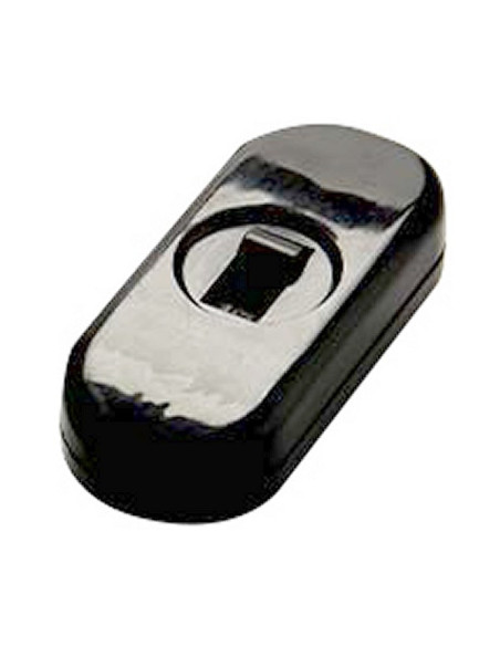 Interruttore unipolare passafilo nero a slitta