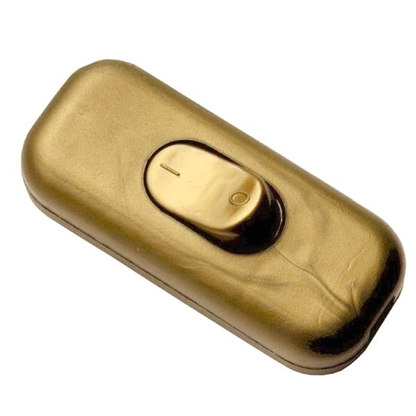 Interruttore unipolare passafilo oro a bilanciere