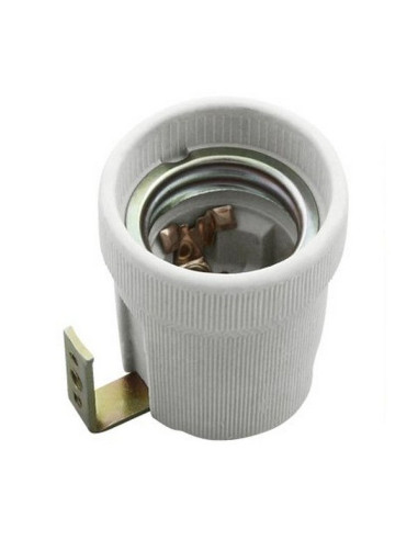 Portalampada in ceramica con staffa E27