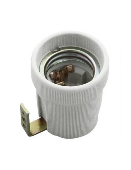 Portalampada in ceramica con staffa E27