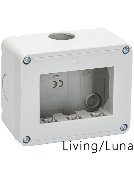 Scatola 3 posti IP20 compatibile linea Living/Luna