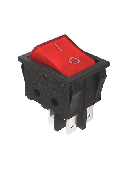 Interruttore a bilanciere luminoso rosso