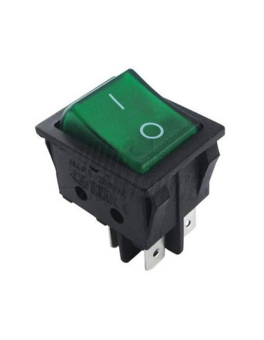 Interruttore a bilanciere luminoso verde