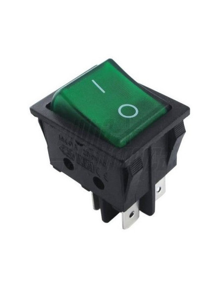 Interruttore a bilanciere luminoso verde