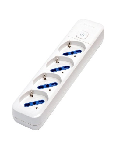 Multipresa 4 posti bipasso + schuko senza cavo