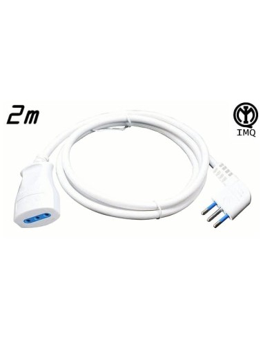 Prolunga lineare 2m 10A cavo 3x0.75mm IMQ