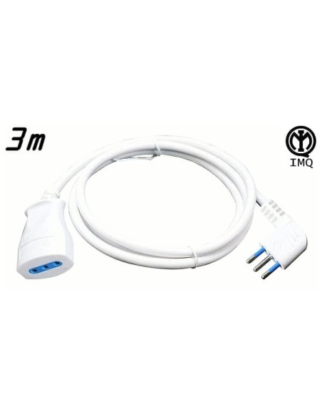 Prolunga lineare 3m 10A cavo 3x0.75mm IMQ
