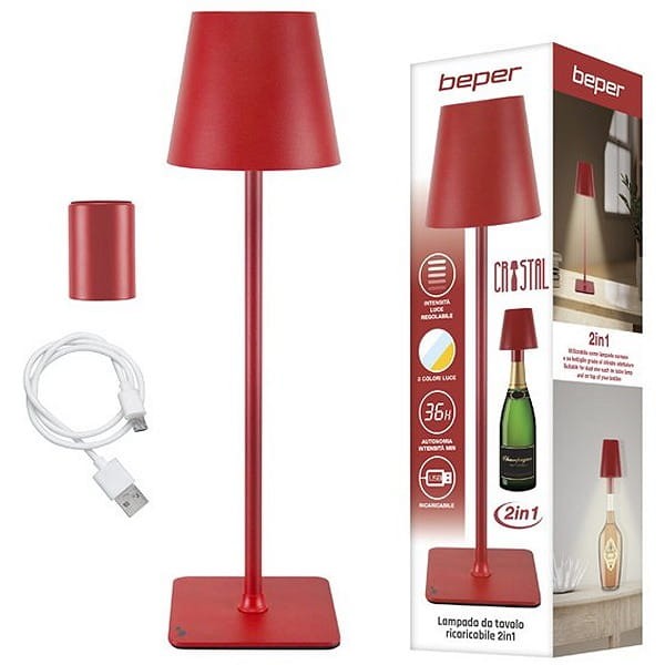 Lampada da tavolo ricaricabile 2 in 1