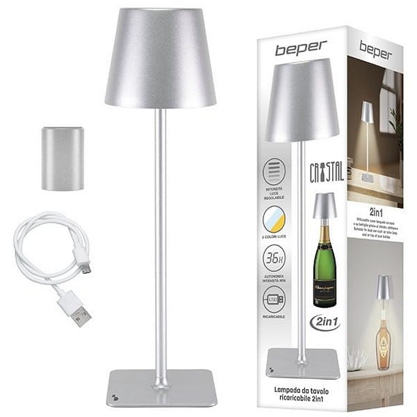 Lampada da tavolo ricaricabile 2 in 1