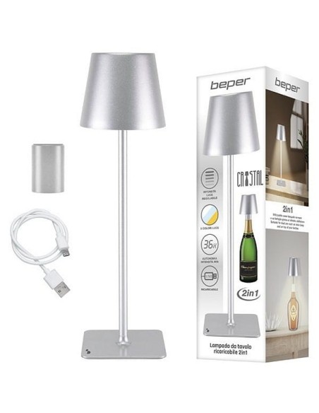 Lampada da tavolo ricaricabile 2 in 1