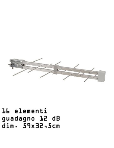 Mini antenna UHF polarizzabile V/O connettore F in punta 5G/LTE FREE
