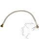 Flessibile rinforzato gas calza e tubo inox guainato F/F SX 60cm
