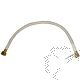 Flessibile rinforzato gas calza e tubo inox guainato F/F SX 100cm